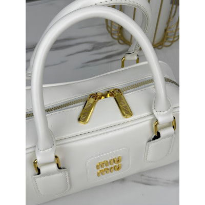 Сумка женская Miu Miu Arcadie Leather белый классический кросс боди Миу Миу