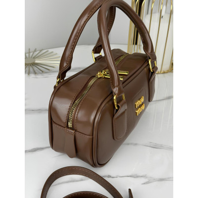 Сумка женская Miu Miu Arcadie Leather коричневый классический кросс боди Миу Миу