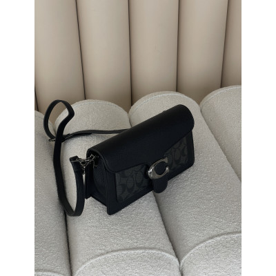 Женская сумка клатч Coach Tabby черно-серый Коуч через плечо