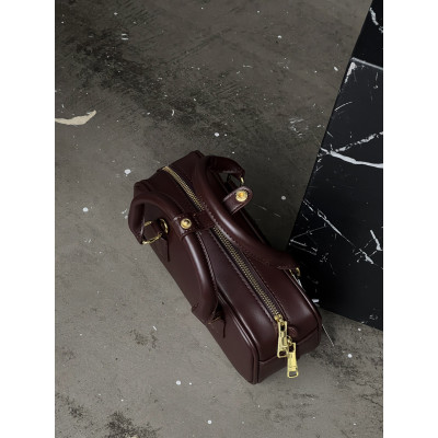 Сумка женская Miu Miu Arcadie Leather Bag бургунди кросс боди Миу Миу