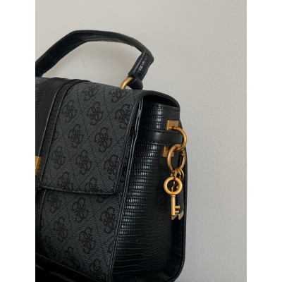 Женская сумка Гесс серый Guess Ginevra Logo Elite кросс боди