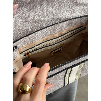 Женская сумка Гесс розовый Guess Ginevra Logo Elite кросс боди