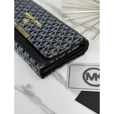 Кошелек Michael Kors большой  двойной Мишель Корс женский черный