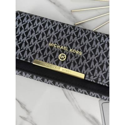 Кошелек Michael Kors большой  двойной Мишель Корс женский черный