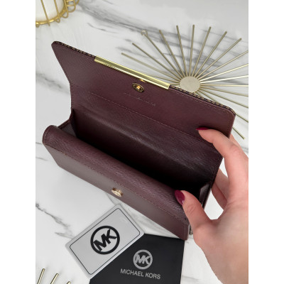 Кошелек Michael Kors большой  двойной Мишель Корс женский коричневый