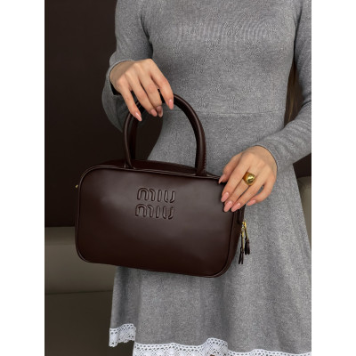 Сумка женская Сумка Miu Miu Top-Handle Bag бургундский кросс боди Миу Миу
