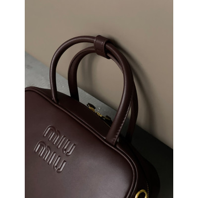 Сумка женская Сумка Miu Miu Top-Handle Bag бургундский кросс боди Миу Миу