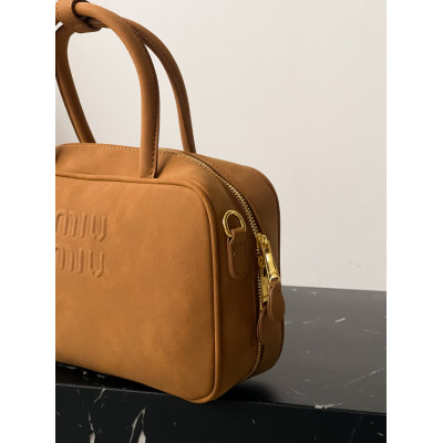 Сумка женская Сумка Miu Miu Top-Handle Bag бежевый замш кросс боди Миу Миу