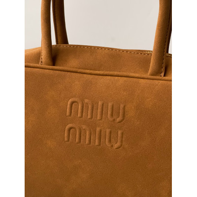 Сумка женская Сумка Miu Miu Top-Handle Bag бежевый замш кросс боди Миу Миу