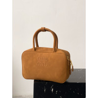 Сумка женская Сумка Miu Miu Top-Handle Bag бежевый замш кросс боди Миу Миу
