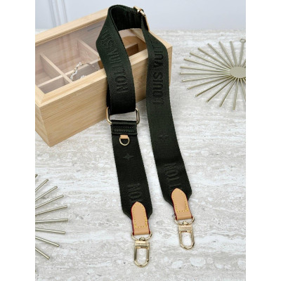 Ремень на сумку текстильный хаки Louis Vuitton Луи Виттон