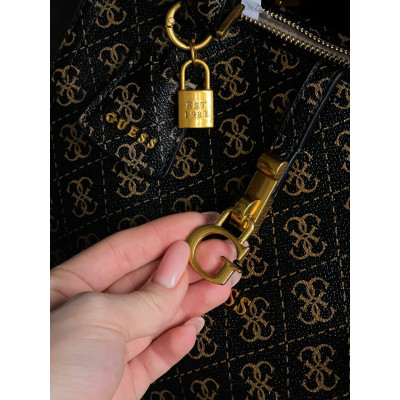 Сумка женская Guess James medium коричневый через плечо Гесс Премиум