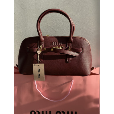 Сумка женская Miu Miu Aventure Nappa Leather  бургундский классический кросс боди Миу Миу