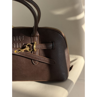 Сумка женская Miu Miu Aventure Nappa Leather  шоколадный классический кросс боди Миу Миу