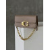 Женская сумка клатч Coach Idol Bag бежевый на цепочке Коуч