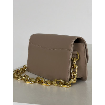 Женская сумка клатч Coach Idol Bag бежевый на цепочке Коуч