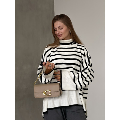 Женская сумка клатч Coach Idol Bag бежевый на цепочке Коуч