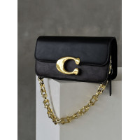 Женская сумка клатч Coach Idol Bag шоколадный на цепочке Коуч