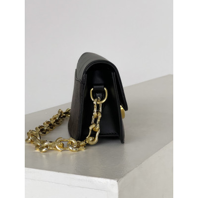 Женская сумка клатч Coach Idol Bag шоколадный на цепочке Коуч