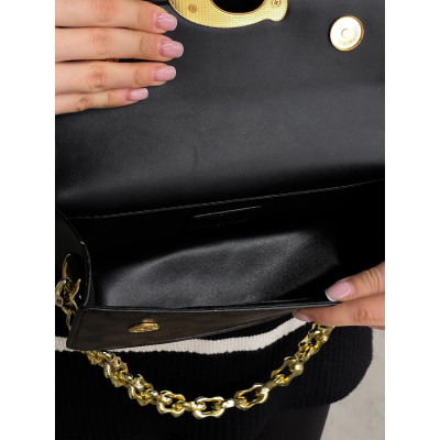 Женская сумка клатч Coach Idol Bag шоколадный на цепочке Коуч