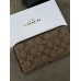Женский кошелек Coach персиковий на много отделений большой Коуч