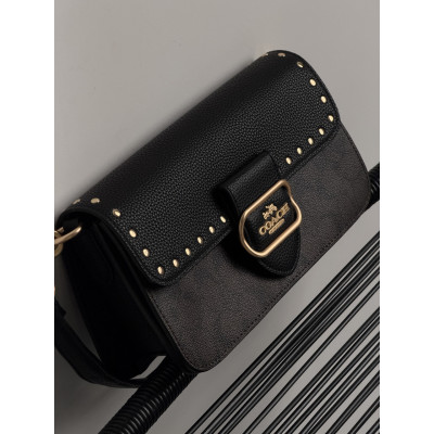 Женская сумка Coach Morgan коричневый кросс боди  Коуч Premium