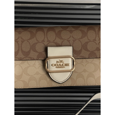Женская сумка Coach Morgan молочный кросс боди  Коуч Premium