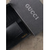 Женский кошелек Gucci черный стеганый двойной Гччи