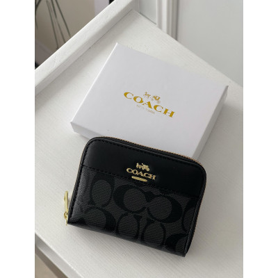Кошелек Coach, Коуч женский мини черный